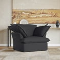 thumbnail image 3 of Magic Home Sectional Modular Sofa,Modern Linen Fabric Couch Free Combination Sofa for Living Room,Single Sofa,Black, 3 of 11