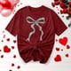 thumbnail image 5 of Blusas de Manga Corta para las Mujeres Divertida Impresión Cuello Redondo Camiseta Vintage, Blusas de Primavera para las Mujeres, 5 of 9