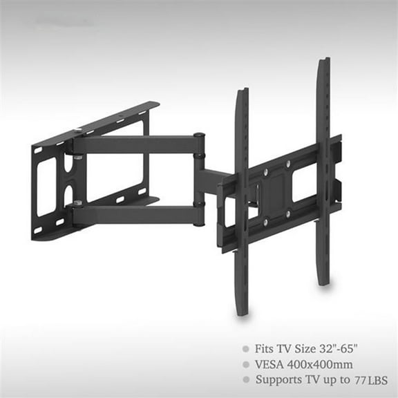 TV Wall Mounts TV Bracket for Most 32-60 Inches TVs, Full Motion TV Wall Mount with Swivel, TV Mount with Swivel Articulating Arm, Max VESA 400x400mm