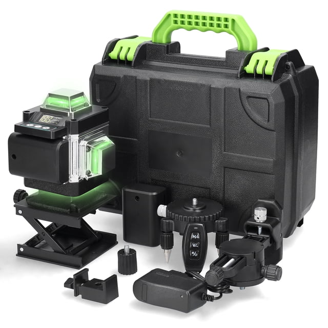 Nivel láser multifuncional de 16 líneas, máquina autonivelante de 3 °, herramienta de nivelación de batería de litio recargable, suelo omnidireccional