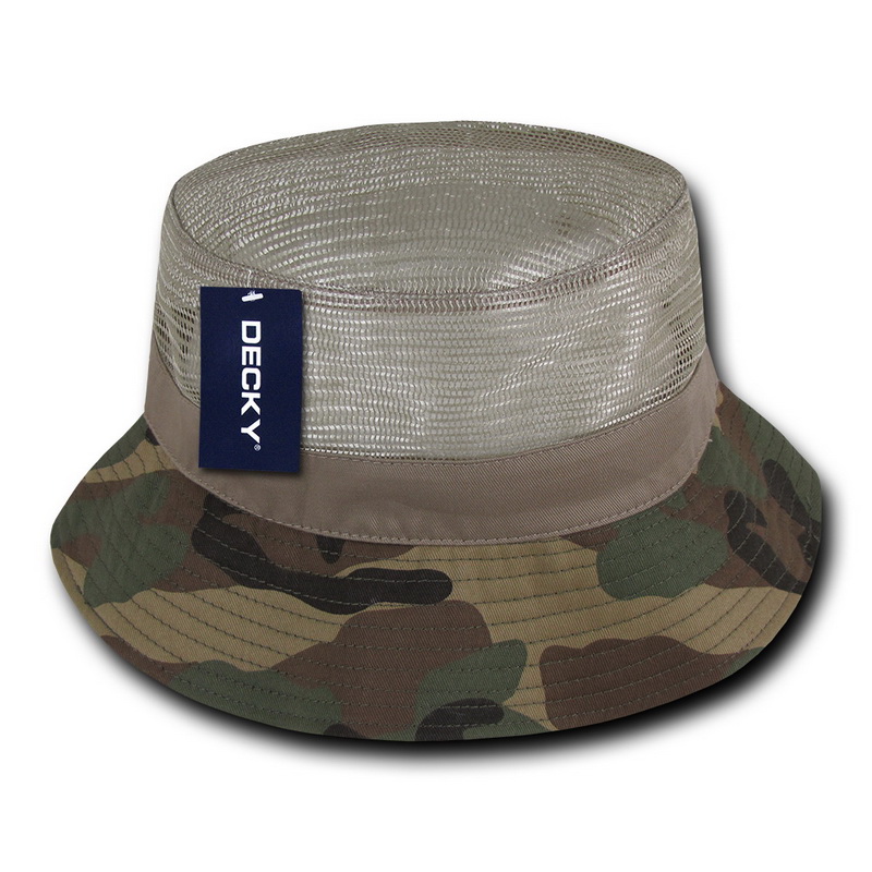 Decky 458 Mesh Bucket HatsWoodlandS_M
