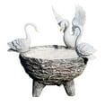 thumbnail image 3 of GROWTH TANK White Swan Planter Decorative Hydroponic Flower Pot for Courtyard Yard Patio Rattan Pattern, 3 of 9