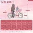 thumbnail image 3 of Costway Vélo pour Enfants 14 Pouces avec Roues Stabilisatrices, Freins à Rétropédalage, Selle et Guidon Ajustables, Rose, 3 of 10