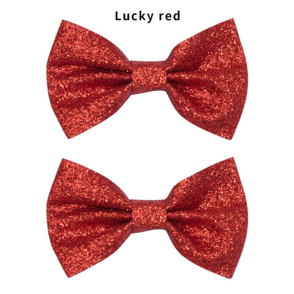 Utlike Hair Accessories For Girls Baby Solid Color Sequin A Pair Of Bow Hair Clips Baby Girl Birthday Gift
