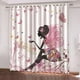 thumbnail image 1 of Cortinas opacas con aislamiento térmico, blanco, rosa, amarillo, mariposa, hada, 1 pieza, habitación infantil, cortina para niños, salón, diseño moderno, 100x140cm, 1 of 5