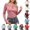 ?? Gray, variant on Women's Blouses Crew Neck Long Sleeve Button up Basic Tops for Woman Solid Long Breathable Plus Size Slim Fall Clothes Winter for Outdoor Hiking and Cold Weather Training Beige L