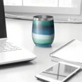 thumbnail image 3 of 12oz Stemless Wine Tumblers Green and Grey Abstract Art Artwork Vacuum Insulated Stainless Steel Travel Tumbler Cups Mug with Lid and Straw for Champaign,Cocktail,Beer with Cleaning Brush, 3 of 5