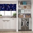 thumbnail image 5 of LALILO Kitchen Curtain Valance With Cute Cactus And Navy Blue Rod Pocket Window Curtain 52"x 18" Set of 2, 5 of 5