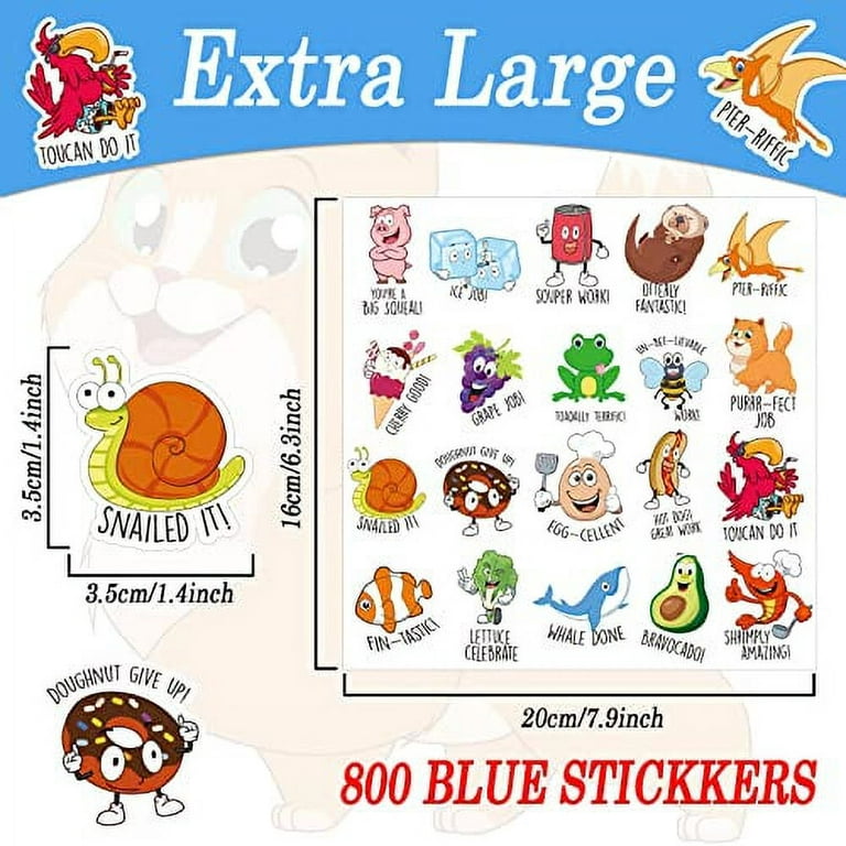 480 Pieces Punny Fun Reward Stickers for Kids Punny Labels