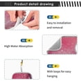 thumbnail image 4 of Coolnut Pink Xmas Snowflakes Kitchen Sink Splash Guard 2 Packs Faucet Absorbent Mats Winter Christmas Faucet Handle Drip Catcher Quickly Drying Mat for Kitchen Counter Bathroom, 30"x5.5", 4 of 7