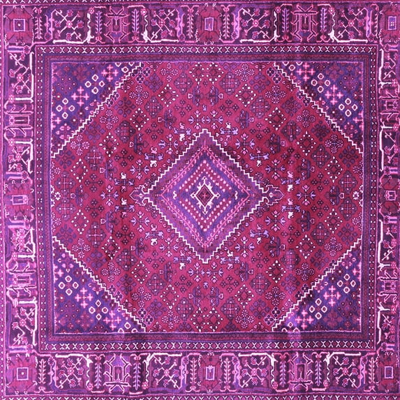 Ahgly Company Indoor Square Persian Purple Traditional Area Rugs, 3' Square