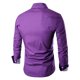 thumbnail image 2 of Camisas Casuales Para Hombre Camisa ajustada de manga larga con estampado de dragón de primavera y otoño para hombre (Purple, XL), 2 of 5