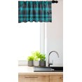thumbnail image 3 of Ambesonne Buffalo Plaid Window Valance, Teal Gingham Check, 54" X 12", Teal and Dark Blue Grey, 3 of 3