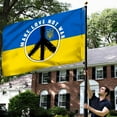 thumbnail image 3 of Flagwix Make Love, Not War. Peace Sign Ukraine Grommet Flag THN3779GFv1 - 3x5 ft., No Flag Pole Rings, 3 of 6