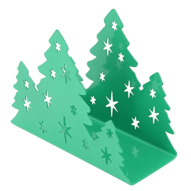 Servilletero en forma de árbol de navidad de acero inoxidable, toallero de Papel, Almacenamiento para Restaurante en Casa