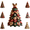 A#029, variant on DIY Quilted Christmas Fabric Tree Kit, Beginner Friendly Sewing Craft Kit, Handmade Rustic Xmas Tree Making Kit for Christmas Mantel & Table Decor B