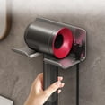 thumbnail image 3 of Soporte para secador de pelo, estante de almacenamiento para baño, estante para secador de pelo, soporte montado en la pared, estante para bañera, estante de almacenamiento, organizador de h, 3 of 5