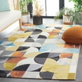 thumbnail image 3 of SAFAVIEH Barbados Sylvester Geometric Indoor/Outdoor Area Rug, Ivory Black/Blue Rust, 8' x 10'5", 3 of 11