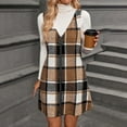 thumbnail image 2 of Fewfanhot Maxi Dresses for Women Fall Plaid Shacket Long Sleeve Button Down Dresses Winter Coats Fashion Clothing, 2 of 9
