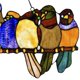 thumbnail image 5 of Yuarrent Pájaros pintados Adorno de vidrieras Decoración de ventanas para el hogar Colgantes de vidrieras Decoración del hogar No.1 Yuarrent HA043470-01, 5 of 6