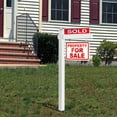 thumbnail image 3 of Gymax 6' UPVC Real Estate Sign Post Open House Yard Home for Sale White W/Stake, 3 of 10