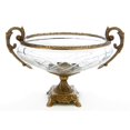 thumbnail image 1 of Classic Touch d-cor CRB87 12 in. Glass Brass Bowl, 1 of 1