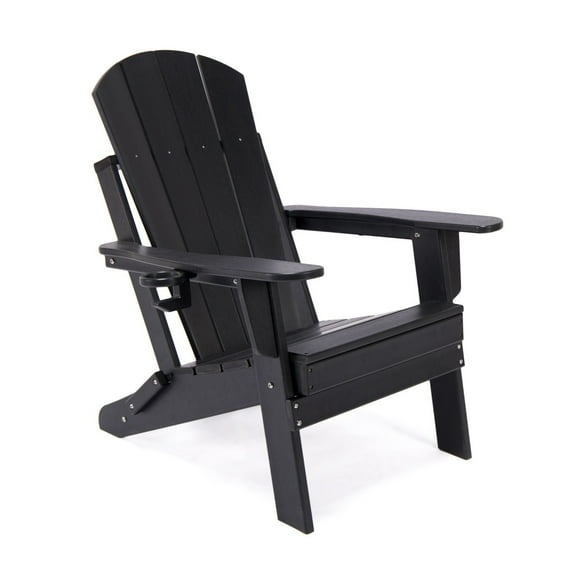 Lake Country Outdoors Black Adirondack Deck Chair