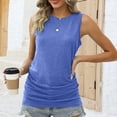 thumbnail image 5 of CAIXIA Exercise Tank Tops for Women Sleeveless Cropped Tank Tops Crewneck Basic Undershirt Tops for Athletic Running Tennis Yoga Stretch Gym Clothes,Blue, 5 of 9
