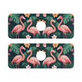 thumbnail image 7 of Yayeee Faucet Mat for Kitchen Sink 14.7" Diatomite Long Splash Guard Pad, Flamingo Leaves Pattern, 2 Pack, 7 of 7