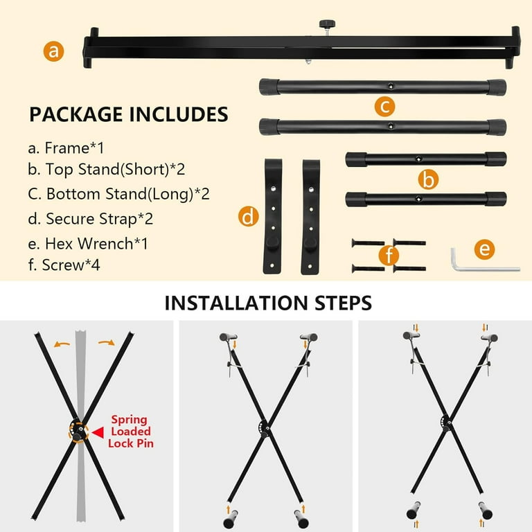 Likegreen Adjustable Single-X-Style Keyboard Stand with
