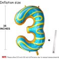 thumbnail image 2 of 40" Number 3 Donut Balloons Large Donut Birthday Party Decorations Growing Theme Party Supplies Sprinkles Party Decorations Girls Candy Ice Cream, 2 of 4