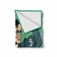 thumbnail image 2 of Green Soft Flannel Fleece Throw Blanket, Pop Art Retro Style Manly Businessman with Currency Dollar Money Print, Cozy Plush for Indoor and Outdoor Use, 50" x 60", Petrol Blue Fern Green, by Ambesonne, 2 of 6