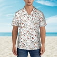 thumbnail image 2 of Fotbe Cat Bear Rabbit Hawaiian Shirt for Men Unisex Summer Beach Casual Short Sleeve Cotton Linen Button Down Shirts-XX-Large, 2 of 5