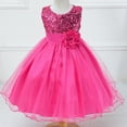 thumbnail image 2 of Aayomet Birthday Dress Girls Pageant Party Dresses for Easter Christmas Day Wedding Dress,Hot Pink 6-7 Years, 2 of 3