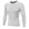 thumbnail image 1 of Men Compression Base Layer Tight Long Sleeve Tops T-Shirt for Sports Fitness Training Running Exercise, 1 of 3