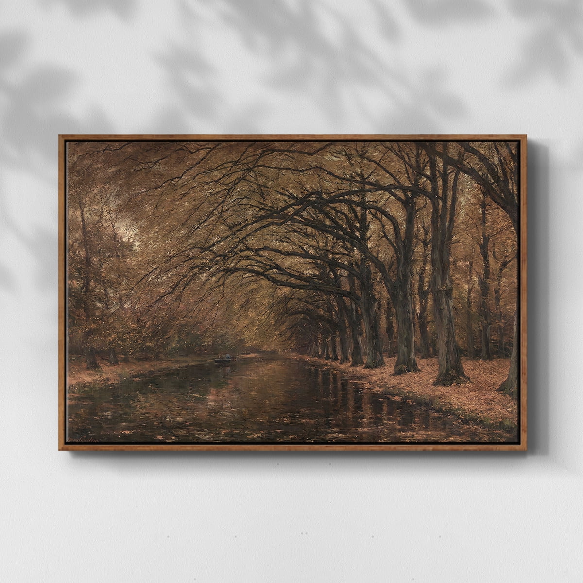 Vintage Landscape-CCCXXXII By Wexford Home Framed in Walnut Wood Gallery Wrapped Canvas 27 in. x 41 in.