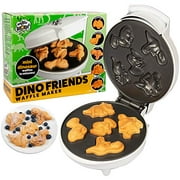 Dinosaur Mini Waffle Maker - Makes 7 Fun, Different Shaped Dino Pancakes - Electric Non-Stick Waffler