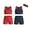 Set-4, variant on Essenclo Girls Clothing Athletic Sets Sleeveless Crop Tank Tops & Bike Shorts Cheer, Gymnastics, Volleyball Size 3-16 (5 Pcs)