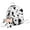 White, variant on Masteelf Backpack Purse Cow Spot for