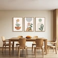 thumbnail image 5 of Boho Terracotta Green Framed Canvas Wall Art Set, Abstract Bohemian Wall Decor, Mid Century Modern Geometric Wall Painting, Neutral Botanical Art Print Living Room, Bedroom, Office 16"x24"x3, 5 of 6
