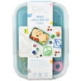 thumbnail image 2 of Cook with Color 20-Piece Kids Plastic Bento Box Lunch Container Set with Sandwich Cutters, Dolphin, 2 of 5