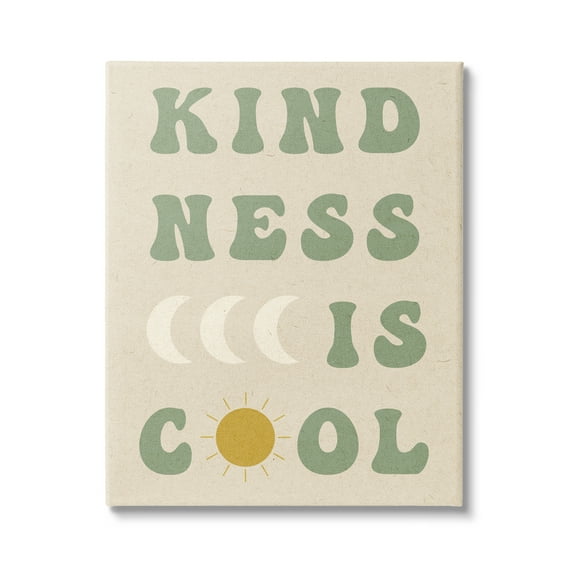 Stupell Industries Kindness Is Cool Phrase Inspirational Painting Gallery Wrapped Canvas Print Wall Art, 30 x 40