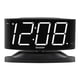 thumbnail image 1 of Reloj despertador Sharp Home con base giratoria digital LED, color negro y blanco, 1 of 6