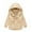 Beige, variant on NOKIO Kids Breathable Raincoat, Little Boys Hooded Parka, Kids Boys Girls Winter Coat With Pocket Hooded Jacket Toddler Zipper Windproof Outwear Toddler Fall Outerwear Boys' Windbreaker Jackets