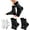 Black/White, variant on 3 Pairs Neuropathy Socks for Women and Men, Soothe Socks for Neuropathy Pain, Compression Socks, Ankle Brace Plantar Fasciitis Relief (L/XL )