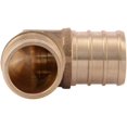 thumbnail image 2 of SharkBite UC256LFA10 3/4" 90 Degree Elbow PEX Barb Fitting 10-Pack, 10 Pack, Brass, 2 of 4
