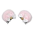 thumbnail image 2 of 2 Pieces Bear Ear Hair Clip Plush Animal Hairpins for Cosplay Birthday Party Pink White, 2 of 8