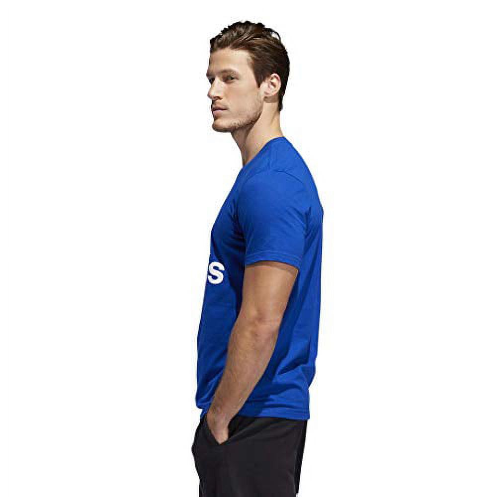 Adidas Men's Basic Bos Tee Sport Shirt T-Shirt Athletic Work Out (Royal, XL)