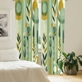 thumbnail image 2 of Ambesonne Mid Century Modern Curtains 2 Panel Set, Retro Simplistic, Pair of - 28" x 84", Mint Green and Mustard, 2 of 4