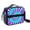 Purple and Blue Tie Dye Pattern, variant on Red and Yellow Tie Dye Pattern Bento School Insulated Lunch Bag Box with Shoulder Strap and Bottle Holder, 11" X 9.5" X 3.5"